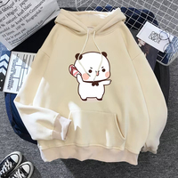 Nouveaux sweats à capuche de qualité pour femmes, sweats à capuche à motif dessin animé Bubu et Dudu, sweats à capuche Kawaii Harajuku unisexe avec logo personnalisé