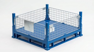 Paleta apilable de acero de alta resistencia - Tipo 2, estilo personalizable de Vietnam, paletas metálicas de tamaño personalizable, azul, negro, personalizable - Product Image 2