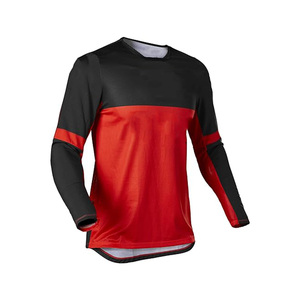 เสื้อเจอร์ซีย์มอเตอร์ไซค์แขนยาวสีแดงดำสำหรับผู้ชาย แห้งเร็ว ใส่ได้ทุกฤดู - Product Image 1