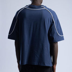 เสื้อยืดผู้ชายคุณภาพสูง ผ้าคอตตอน 100% ทรงโอเวอร์ไซส์ แขนสั้น แบบลำลอง ไม่มีลาย สไตล์วินเทจ ล้างสีแบบแอซิดวอช รับสั่งทำได้ - Product Image 5