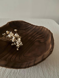 Bol à salade élégant en bois rustique, vaisselle en bois massif pour la maison et les restaurants - Product Image 4