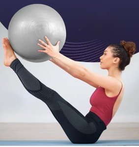 Ballon de yoga rose en PVC HAWK SPORTS INDUSTRIES, 4,9 pouces, antidérapant, pour exercices de fitness et de stabilité, avec pompe, surface lisse, logo personnalisé, pour adultes - Product Image 6