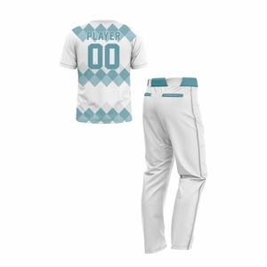 Ensemble de maillots de softball respirants à manches courtes personnalisables pour équipes adultes unisexes - Product Image 2