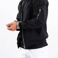Blouson Bomber Homme Grande Taille Personnalisé Marque Privée Imperméable Écologique Léger Décontracté Hiver Effet Délavé