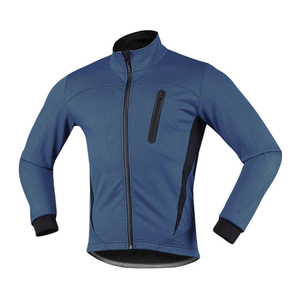 Blue <b>Long</b> <b>Sleeve</b> <b>Cycling</b> <b>Jersey</b> Full Zip Front <b>Men</b> Women Sport Wear - Product Image 1