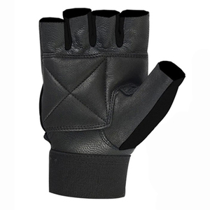 Stylish Half-Finger Weightlifting <b>Gloves</b> Neoprene PU <b>Leather</b> Gym Workout Training Wrist Support Waterproof Breathable - Product Image 4
