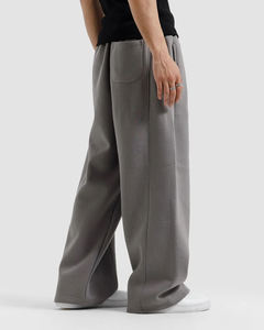 High Quality French Terry Cotton Oversized Baggy Sweatpants Custom Straight Curved Striped <b>Trousers</b> with <b>Drawstring</b> Rope Wears - Product Image 6