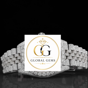 Hot Sale Blue Leather Iced Out Dial Diamond Watch Luxury Men Wristwatch for Formal and Casual Wear Available at Best Price - Product Image 2