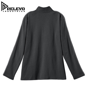 Conjunto Deportivo Unisex Negro Premium, Chaqueta con Cierre Completo y Cuello Alto, Color Sólido, Ropa Casual Personalizada para Fitness, Cualquier Color - Product Image 3