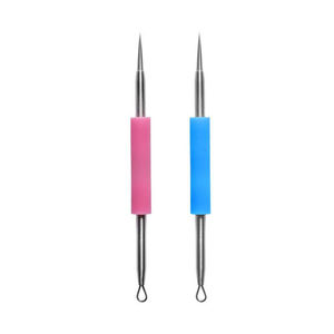 <b>Blackhead</b> Remover Comedone <b>Extractor</b> Curved <b>Blackhead</b> Tweezers Kit Professional Stainless Pimple Acne Blemish Removal - Product Image 3