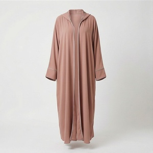 Abaya Premium Ouverte sur le Devant, Jilbab Élégant pour Femme, Ample et Décontracté, Tissu Personnalisé en Mousseline, Khimar Modeste, Robe Islamique - Product Image 1