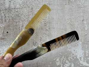 Natural Genuine Horn Eco-Friendly Modern Handmade Hair Comb Anti-Static Hair Massage <b>Care</b> <b>Beard</b> Grooming Beauty Accessory - Product Image 1