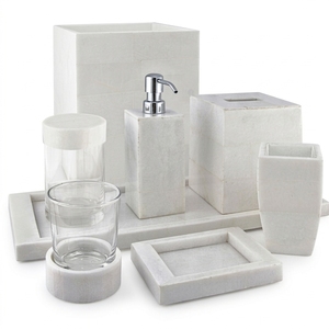 Juego de Accesorios de Baño de Cinco Piezas Onyx, Color Verde Claro, Marca Shady Croxxp, Diseño Moderno de Lujo, Diseño Personalizado OEM para Uso en Hoteles y Hogares - Product Image 4