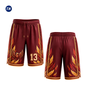 Pantalones Cortos de Baloncesto 100% Personalizados con Nombre del Equipo, Poliéster de Secado Rápido, Diseño Transpirable sin Mangas, Números de Jugador - Product Image 3