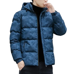 Autumn and Winter Men's Stand-Up Collar Down Cotton <b>Coat</b> New Couple's Warm Zipper Closure Canvas Jacket - Product Image 2
