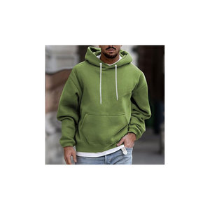 NOUVEAU Hiver 2026 – Sweat à capuche oversize streetwear 100 % coton uni, personnalisable avec logo, unisexe, en polaire zippé - Product Image 2