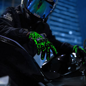 Black Insulated Polyester Motocross Riding <b>Gloves</b> Full Finger Protective Breathable Non Slip Pull Motorcycle Outdoor Cycling - Product Image 4