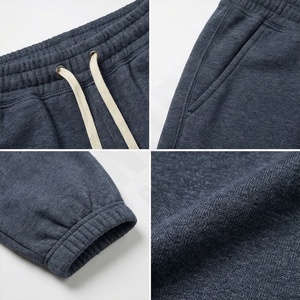 OEM personalizado pantalones de chándal de gran tamaño Raw Hem cintura elástica relajado Jogger pantalones de chándal de pierna ancha pantalones de chándal de peso pesado - Product Image 4