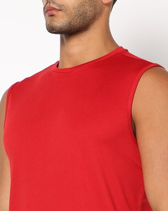 Camiseta sin mangas de secado rápido, transpirable, estilo vintage con decoración de encaje, 100% poliéster, teñido liso, chaleco para correr, gimnasio, sin costuras, para hombre - Product Image 6