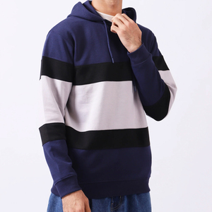 Sweat-shirt à capuche surdimensionné en molleton français de haute qualité avec broderie personnalisée et impression en relief pour homme, teinture unie pour l'hiver - Product Image 1