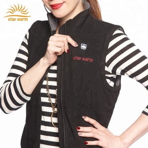 Custom OEM Winter Men Women 5V USB Smart <b>Electric</b> Heated Fleece Vest with Carbon Fiber <b>Heating</b> <b>Pads</b> and 3 Levels Temperature - Product Image 6