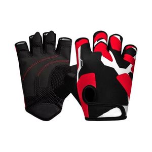 Gants de musculation à motifs rouge et noir, tissu respirant, protection pour la musculation et le fitness, logo personnalisé disponible - Product Image 1