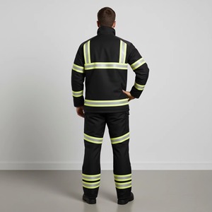 Traje de Bombero de Alta Visibilidad, Resistente al Fuego, de Poliéster Ignífugo, Equipo de Seguridad Impermeable para la Lucha Contra Incendios - Product Image 2