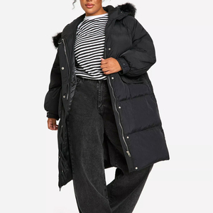 High Demanding Wholesale Quilted <b>Long</b> Puffer <b>Jacket</b> OEM Fur Collar Men Women Zipper Hooded Warm Down Coat <b>Rain</b> Coat - Product Image 1