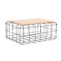 Table basse Vandana Elara Aureo en bois de manguier et métal noir