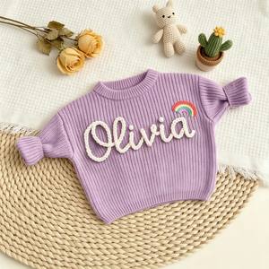 Sweat-shirt à capuche personnalisé pour bébé, imprimé avec le nom, en coton, tricoté à la main, doux, en polaire élastique, pour nouveau-né, bébé garçon ou fille - Product Image 3