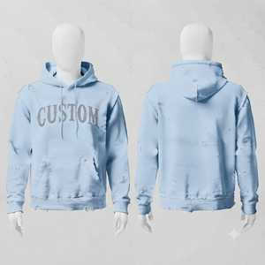 Sweat-shirt à capuche personnalisé en coton vert avec poche, design unisexe, vêtement décontracté pour l'automne - Product Image 3