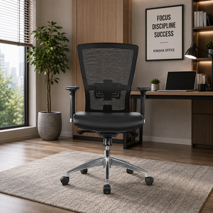 เก้าอี้สำนักงาน KINSHA รุ่น Executive Ergonomic Mesh ปรับระดับความสูงได้ ที่วางแขนแบบหมุนได้ ฐานโลหะ ดีไซน์ทันสมัย สำหรับใช้งานในสำนักงาน - Product Image 1