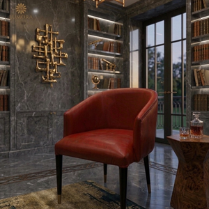 Silla de Comedor Moderna y Ergonómica Aster, de Madera Resistente, con Respaldo y Asiento Tapizado, para Hogar, Oficina, Apartamento, Hotel y Entrada - Product Image 5