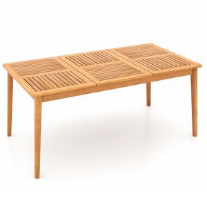 Tavolo da Pranzo Rettangolare da Esterno in Legno di Acacia per 6 Persone - Product Image 5