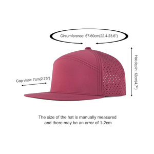 Custom 5-Panel Unisex Waterproof Canvas Trucker <b>Hat</b> with Laser Cut Holes <b>Summer</b> Surf Snapback Cap 2026 - Product Image 4