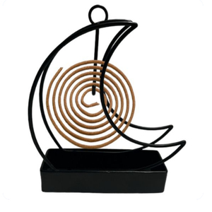 ที่วางธูปโลหะสีดำลายเกลียวสำหรับอโรมาเธอราพี  งานแฮนด์เมด ลดราคา - Product Image 1