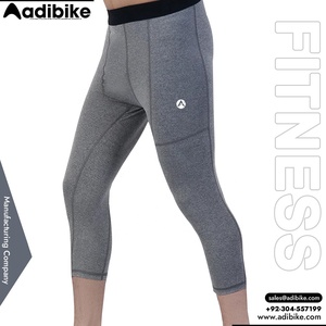 Collants de compression pour hommes, taille élastique, antibactériens, vente en gros OEM, sublimation personnalisée, rashguards de fitness - Product Image 5