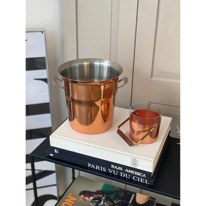 Matte Finishing Metal Copper Made <b>Ice</b> Bucket Insulated for Longer Retention for Parties Premium <b>Ice</b> Bucket Drink Accessories - Product Image 1