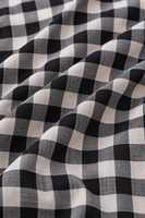 Robe longue décontractée pour femme en rayonne noire et blanche à carreaux, sans bretelles, respirante, à ourlet évasé, sans manches, style élégant