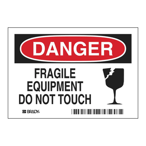 Étiquettes autocollantes pour équipement fragile Brady Danger, papier imprimé UV pour usage en laboratoire et industriel - Product Image 2