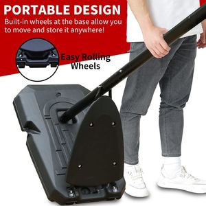 Canestro da Basket Regolabile 7.5-10ft con Tabellone da 44 Pollici, Sistema Portatile con Altezza Regolabile, Attrezzatura da Campo - Product Image 6