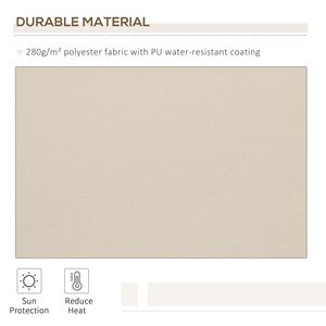 Toldo Retráctil para Patio de 3.6m x 2.4m, Color Crema, Manivela Manual, Marco de Aluminio, Resistente al Viento, Extensible para Terrazas y Patios, 5m - Product Image 4