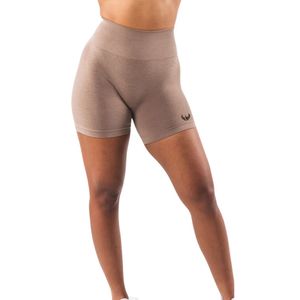 <b>Womens</b> Light Brown High Waist Seamless Gymwear <b>Shorts</b> Stretch <b>Compression</b> Workout Fitness Training Athletic Activewear Wear - Product Image 1