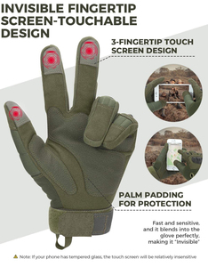 Gants tactiques durables avec une adhérence améliorée et un soutien renforcé de la paume pour les travaux en extérieur, l'entraînement, la randonnée et les programmes d'aventure - Product Image 2