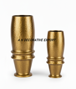 Jardinière en métal chromé vieilli, artisanale, écologique, durable, vases de luxe, accents d'intérieur, maison et jardin - Product Image 4