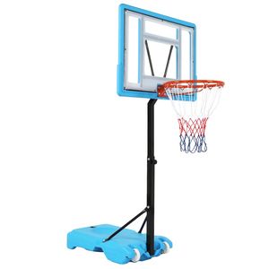 Canestro da basket in PVC trasparente con telaio regolabile da 115-135 cm per giochi a bordo piscina XH - Product Image 6