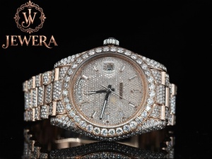 Full Stone Hip Hop Moissanite Diamond Watch with OEM ODM Customization for Global Distributors and Importers Available for Sale - Product Image 4