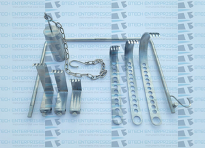 Rétracteur auto-serrant Charnley Btech Enterprises Modèle BE-8040 avec 6 lames et chaîne lestée pour arthroplastie de la hanche, certifié CE - Product Image 5