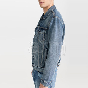 Veste d'hiver en jean Street Wear Factory Design pour homme, design personnalisé, en vente - Product Image 4
