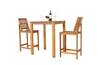 Vente en gros de meubles de bar de jardin modernes et d'extérieur ensemble table haute et chaise de bar en bois d'acacia pour bar à la maison